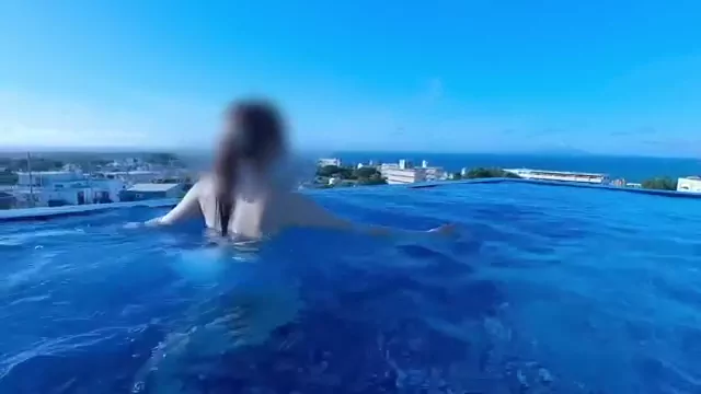 【巨乳　主観動画】じじのハメ撮り日記 Fカップキャバ嬢kotoちゃん(X ID@kotochan_base)と沖縄旅行に行って、開放感のあまり野外セックスしてしまいました シーン4（8:11）
