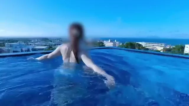 【巨乳　主観動画】じじのハメ撮り日記 Fカップキャバ嬢kotoちゃん(X ID@kotochan_base)と沖縄旅行に行って、開放感のあまり野外セックスしてしまいました シーン7（15:11）